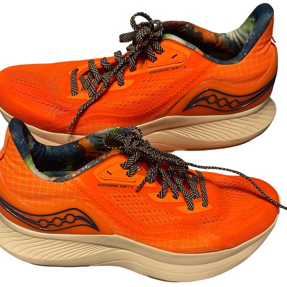 Saucony  ENDORPHINS SHIFT 2 Men's  COLORWAYS Orange Running Shoes - Picture 1 of 9